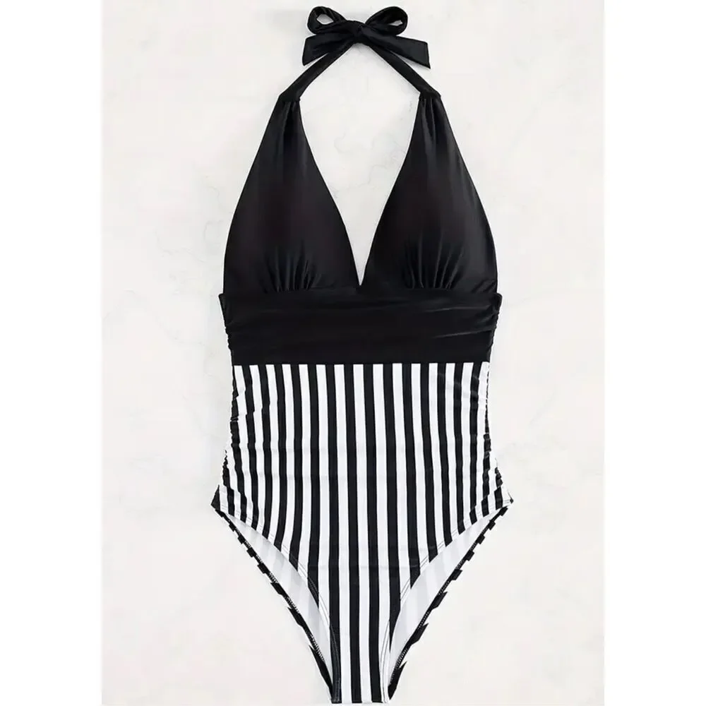 Women’s New Halter Neck One Piece Swimsuit M